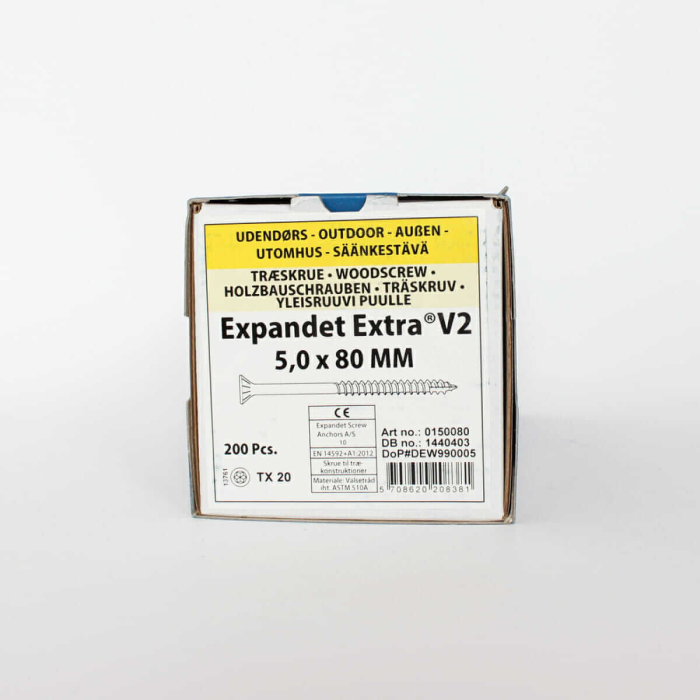 Medsraigčiai laukui Expandet EXTRA V2 5×80 mm 200 vnt. - Image 2