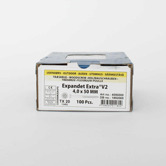 Medsraigčiai laukui Expandet EXTRA V2 4×50 mm 100 vnt. - Image 2