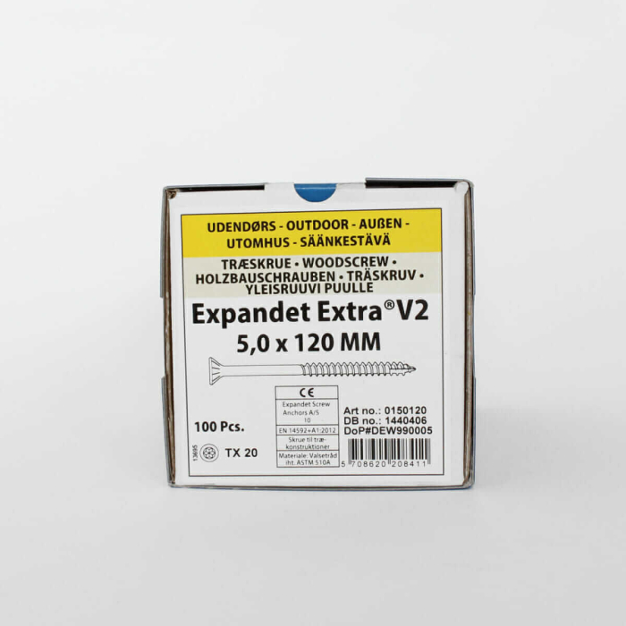 Medsraigčiai laukui Expandet EXTRA V2 5×120 mm 100 vnt. - Image 2