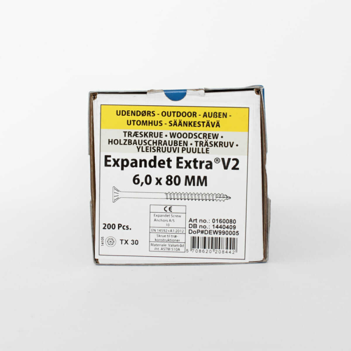 Medsraigčiai laukui Expandet EXTRA V2 6x80 mm 200 vnt. - Image 2