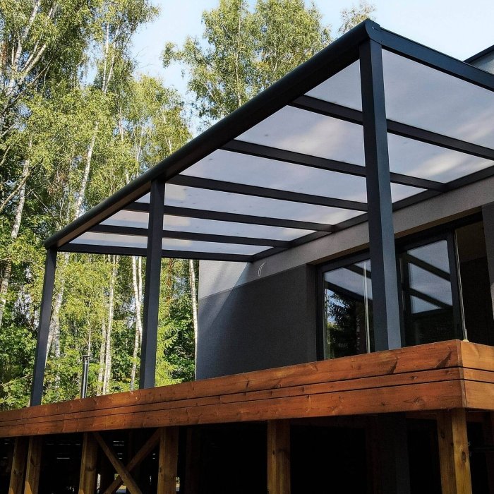 Aliuminė stoginė terasai Štutgart