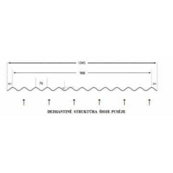 Diamonds banguotas polikarbonatas SINUS 76/18 skaidrus - Image 4