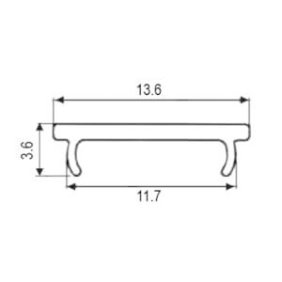 LED profilio dangtelio piešinys