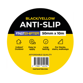 Fastshifter Anti-Slip Tape neslystanti juosta 50 mm x 10 m juoda/geltona