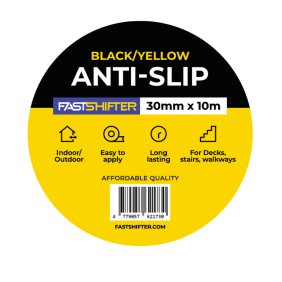 Fastshifter Anti-Slip Tape neslystanti juosta 30 mm x 10 m juoda/geltona