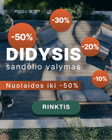 Sandėlio valymas_Išpardavimas_Žemiausia kaina_MDS Terasos