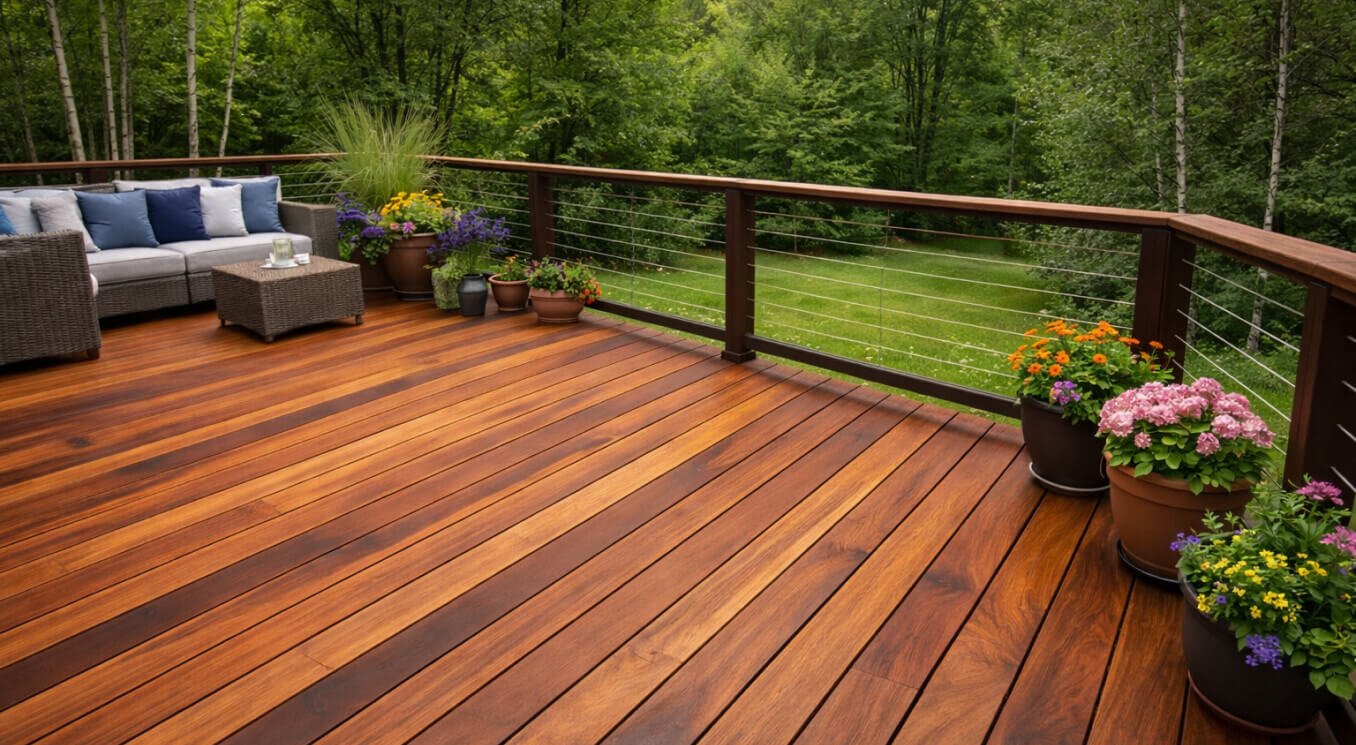 Tigerwood terasa MDS Terasos Tigerwood natūralus papilkėjimas