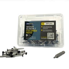 Fastshifter medsraigčiai tereasai 4×40 mm, A2, dažyta galva (RAL9004),